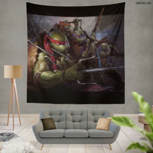 Teenage Mutant Ninja Turtles Unity Unleashed Comic Wall Tapestry