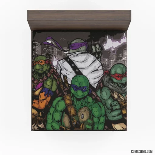 Teenage Mutant Ninja Turtles in a Half-Shell Comic Fitted Sheet 1