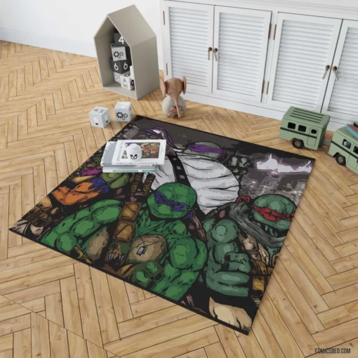 Teenage Mutant Ninja Turtles in a Half-Shell Comic Rug 1