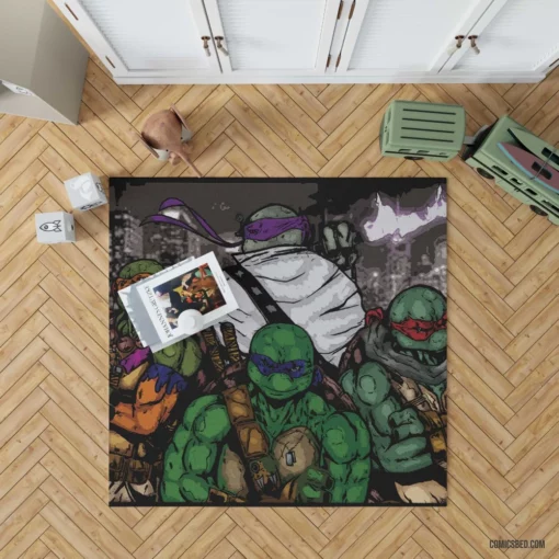 Teenage Mutant Ninja Turtles in a Half-Shell Comic Rug