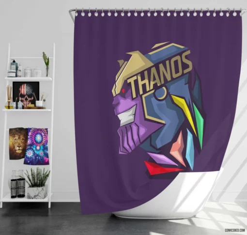 Thanos Cosmic Conqueror Comic Shower Curtain