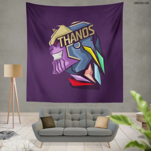 Thanos Cosmic Conqueror Comic Wall Tapestry