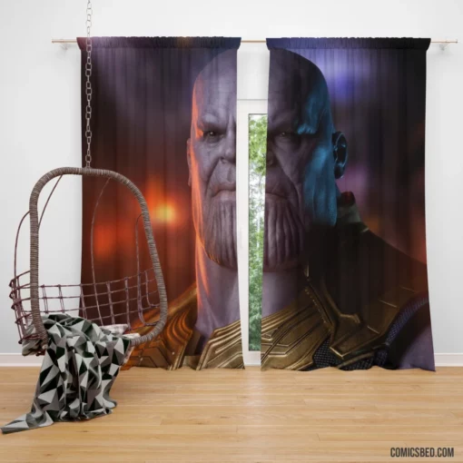 Thanos Figurine Marvel Titan Comic Curtain