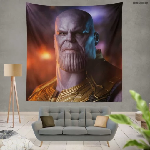 Thanos Figurine Marvel Titan Comic Wall Tapestry