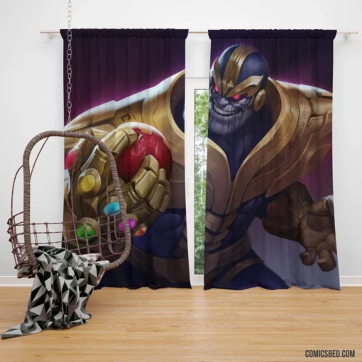 Thanos Infinity Gauntlet Marvel Power Comic Curtain