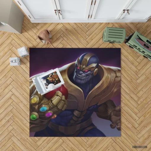 Thanos Infinity Gauntlet Marvel Power Comic Rug