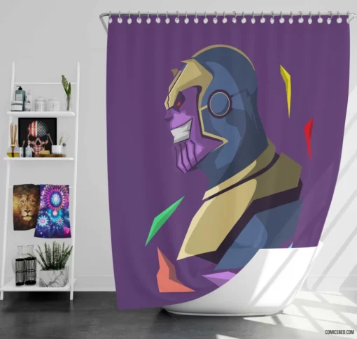 Thanos Infinity War Conqueror Comic Shower Curtain