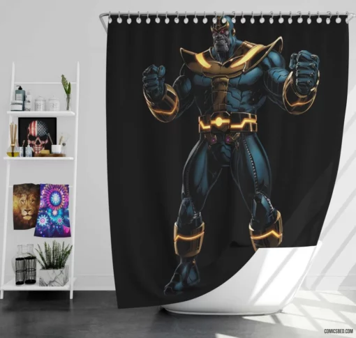 Thanos Mad Titan Comic Shower Curtain