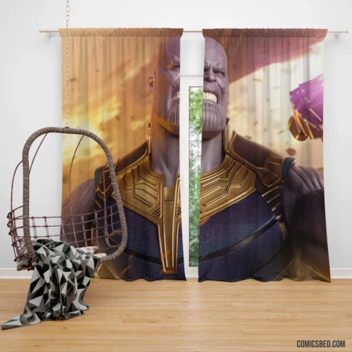 Thanos Marvel Cosmic Conqueror Comic Curtain