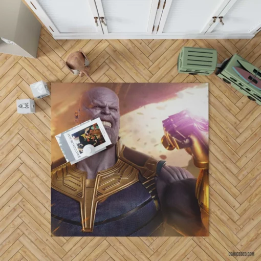 Thanos Marvel Cosmic Conqueror Comic Rug