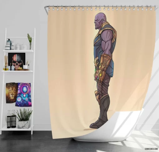 Thanos Marvel Eternal Conquest Comic Shower Curtain