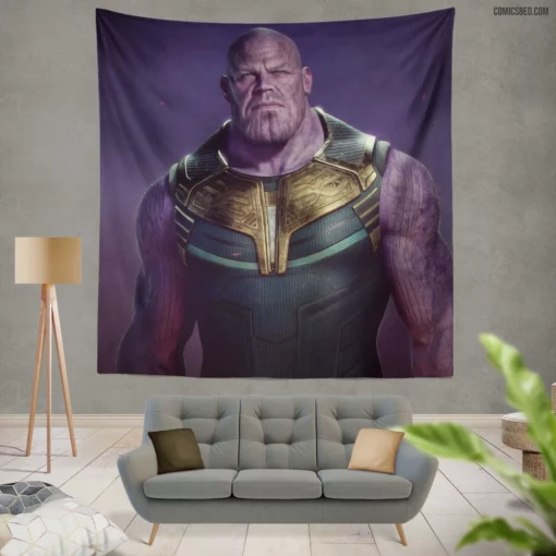 Thanos Marvel Infinite Power Revealed Comic Wall Tapestry