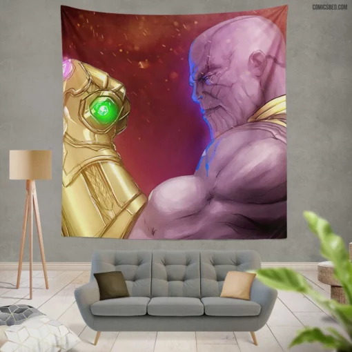 Thanos Marvel Infinity Gauntlet Chronicles Comic Wall Tapestry