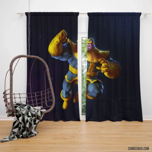 Thanos Marvel Relentless Pursuer Comic Curtain