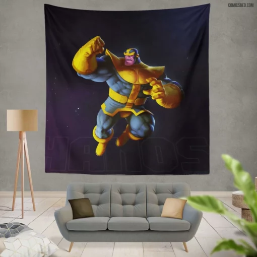 Thanos Marvel Relentless Pursuer Comic Wall Tapestry