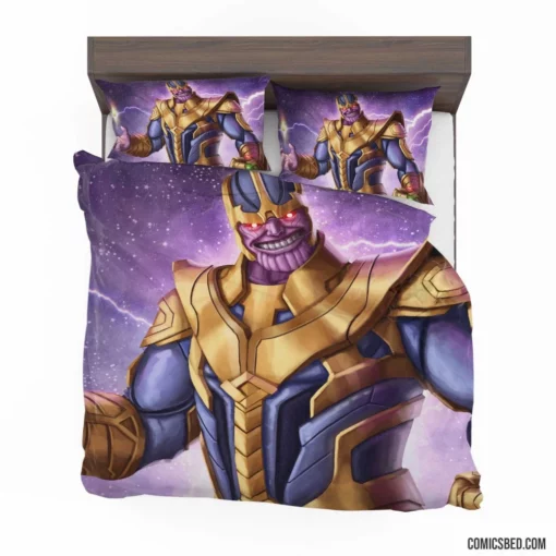 Thanos Marvel Ruthless Conqueror Comic Bedding Set 1