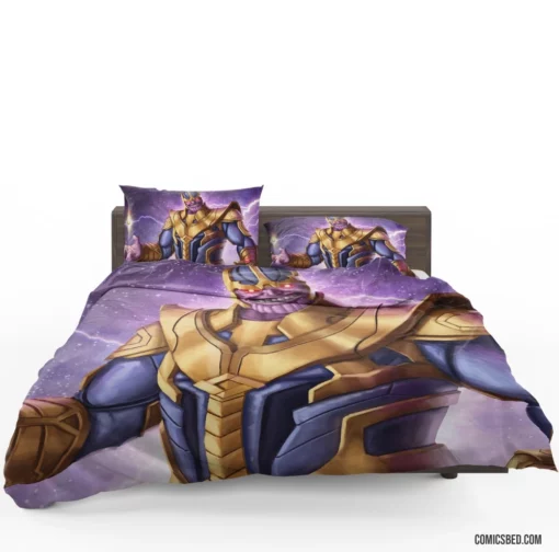 Thanos Marvel Ruthless Conqueror Comic Bedding Set