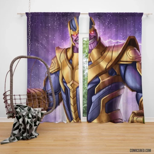 Thanos Marvel Ruthless Conqueror Comic Curtain