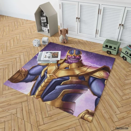 Thanos Marvel Ruthless Conqueror Comic Rug 1