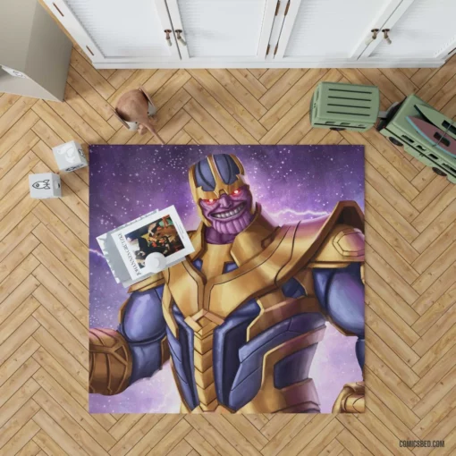 Thanos Marvel Ruthless Conqueror Comic Rug