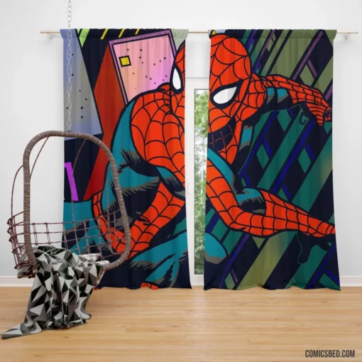 The Astonishing Spider-Man Menace of the Shadows Comic Curtain