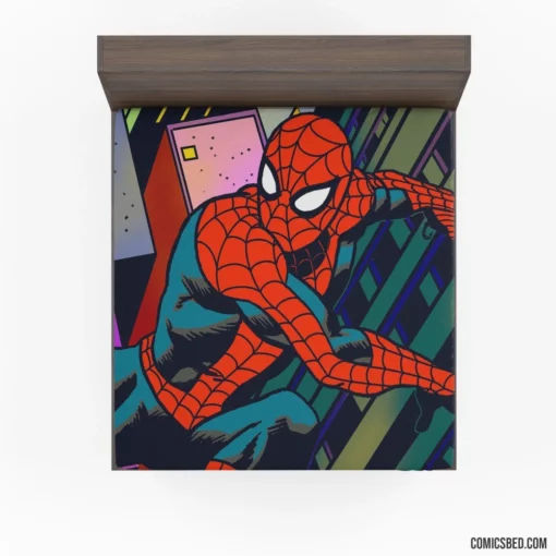 The Astonishing Spider-Man Menace of the Shadows Comic Fitted Sheet 1