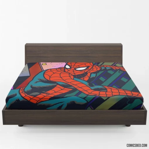 The Astonishing Spider-Man Menace of the Shadows Comic Fitted Sheet