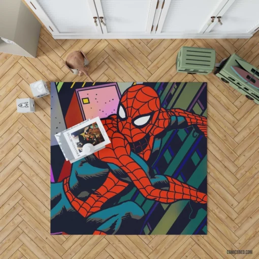 The Astonishing Spider-Man Menace of the Shadows Comic Rug