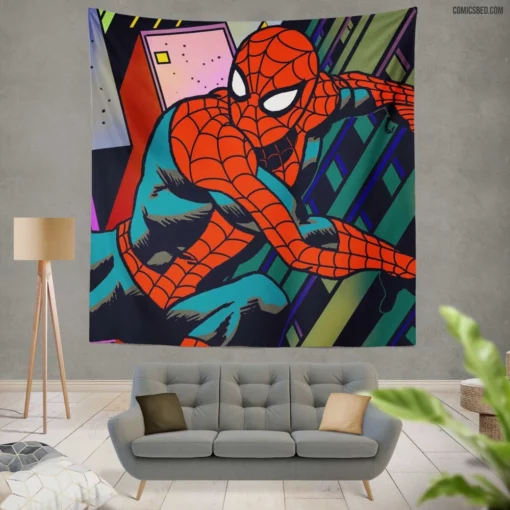 The Astonishing Spider-Man Menace of the Shadows Comic Wall Tapestry