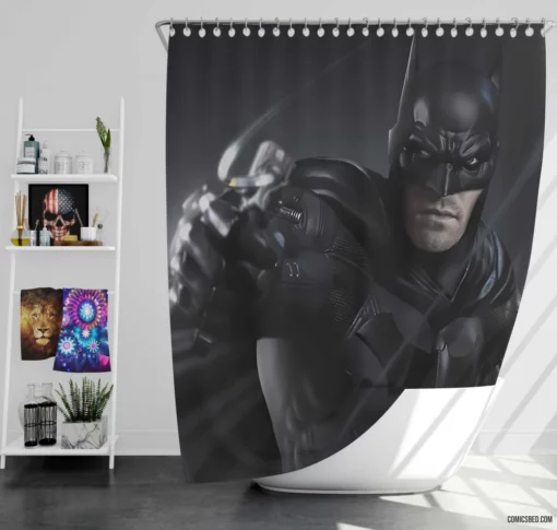 The Bat Strikes Gotham Savior Comic Shower Curtain