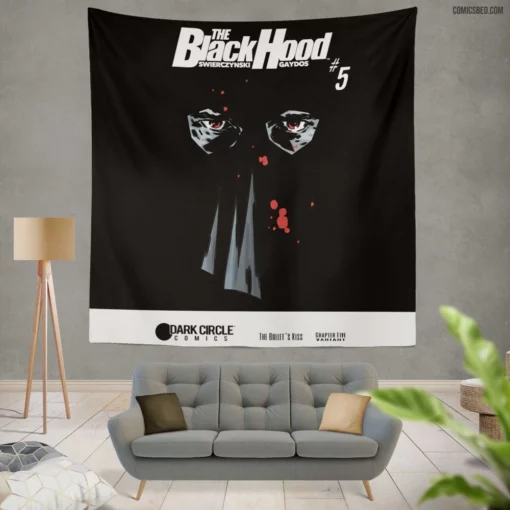 The Black Hood Vigilante Avenger Comic Wall Tapestry