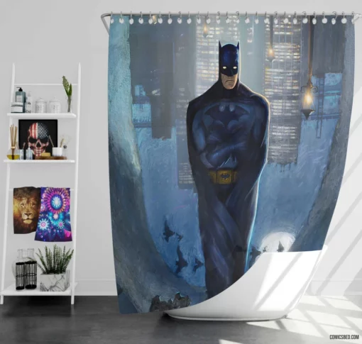 The Dark Knight Returns Batman Reimagined Comic Shower Curtain