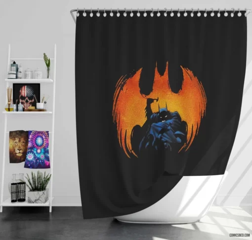 The Dark Knight Returns Batman Saga Comic Shower Curtain