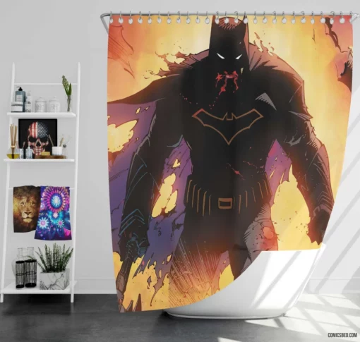 The Dark Knight Returns Batman Saga by Frank Miller Comic Shower Curtain