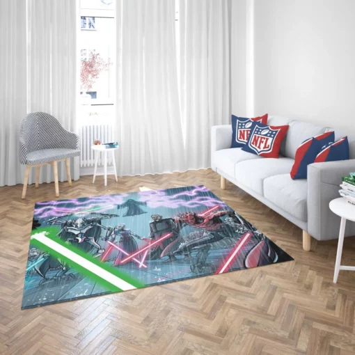 The Dark Side Darth Vader Darth Maul Comic Rug 2