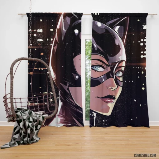 The Enigmatic Catwoman DC Mysterious Thief Comic Curtain