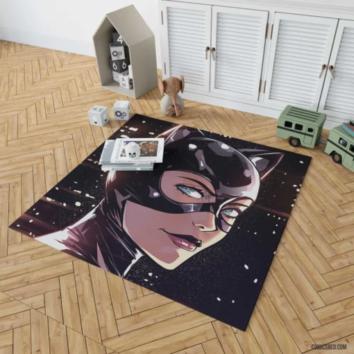 The Enigmatic Catwoman DC Mysterious Thief Comic Rug 1