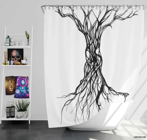 The Evil Tree Supernatural Horror Comic Shower Curtain