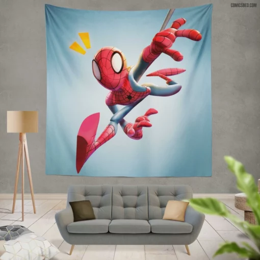 The Heroic Legacy of Spider-Man Comic Wall Tapestry