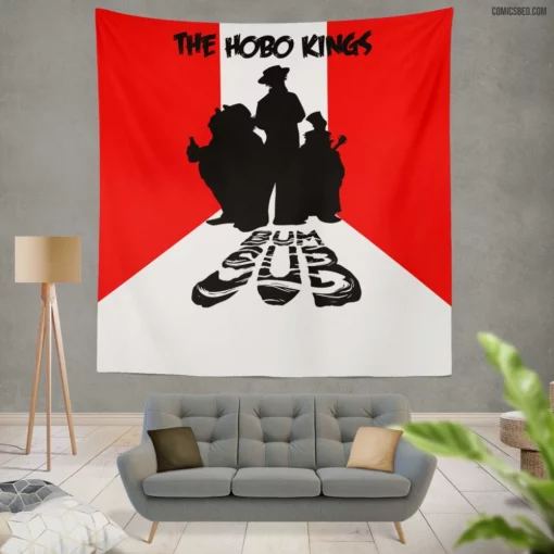 The Hobo Kings Urban Adventures Comic Wall Tapestry