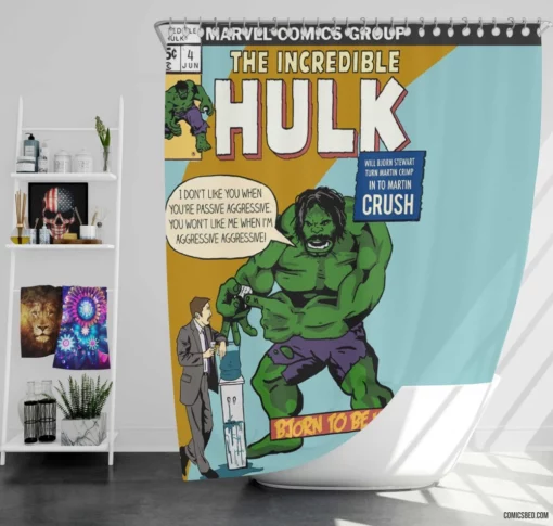 The Incredible Hulk Heroic Legacy Comic Shower Curtain