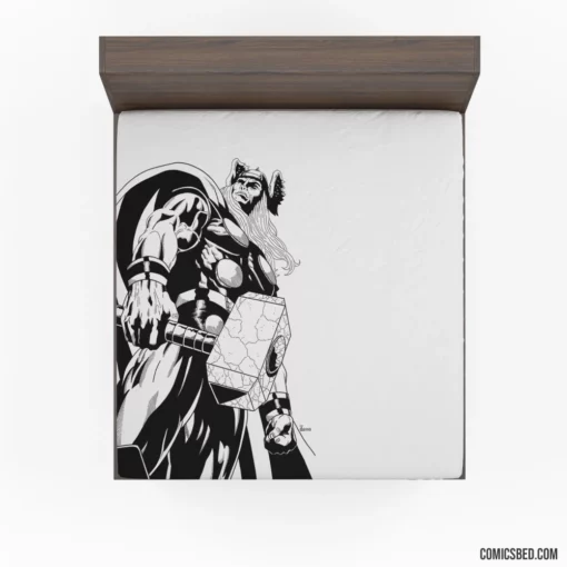 The Mighty Thor Thunder God Feats Comic Fitted Sheet 1