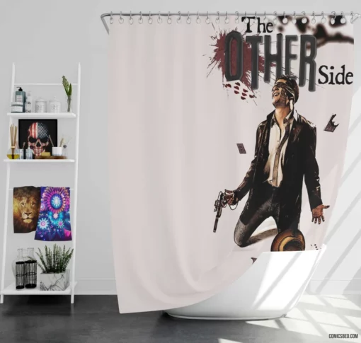 The Other Side Comic Tales Shower Curtain