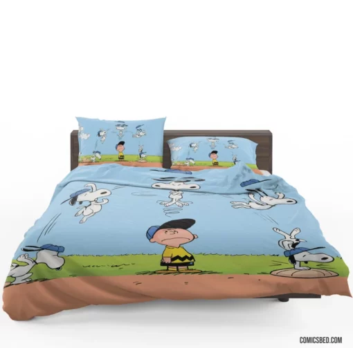 The Peanuts Charlie Brown and Snoopy Comic Bedding Set