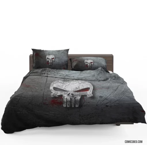 The Punisher Relentless Vigilante Pursuit Comic Bedding Set