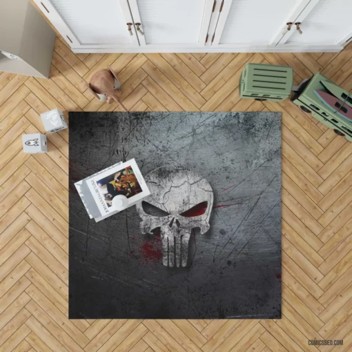 The Punisher Relentless Vigilante Pursuit Comic Rug