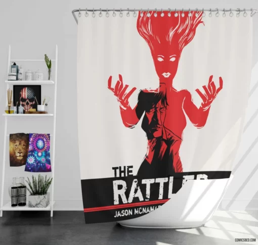 The Rattler Sinister Viper Comic Shower Curtain