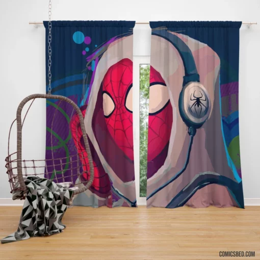 The Spectacular Spider-Man Webbed Wonders Comic Curtain