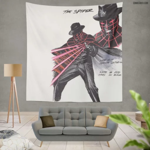 The Spider British Comics Vigilante Wall Tapestry