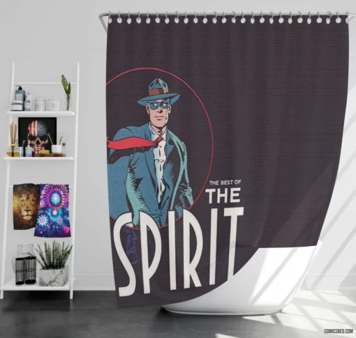 The Spirit DC Mysterious Hero Comic Shower Curtain